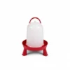Abreuvoir poule en plastique Eco 3L rouge avec pieds - Gaun