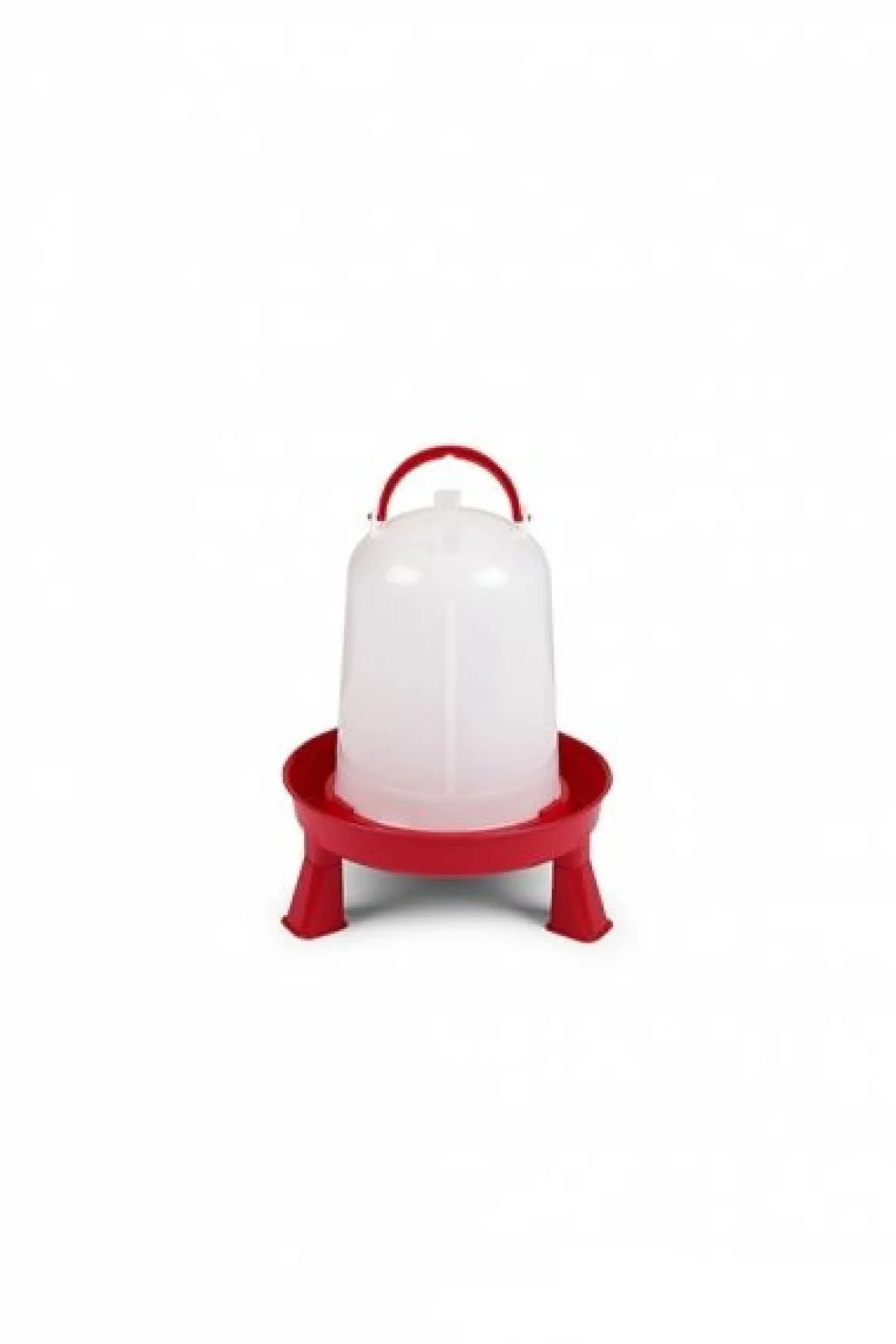 Abreuvoir poule en plastique Eco 3L rouge avec pieds - Gaun