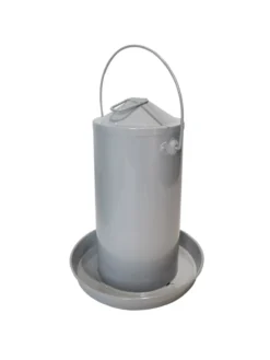 Abreuvoir poule galvanisé gris avec anse 4L - Gaun