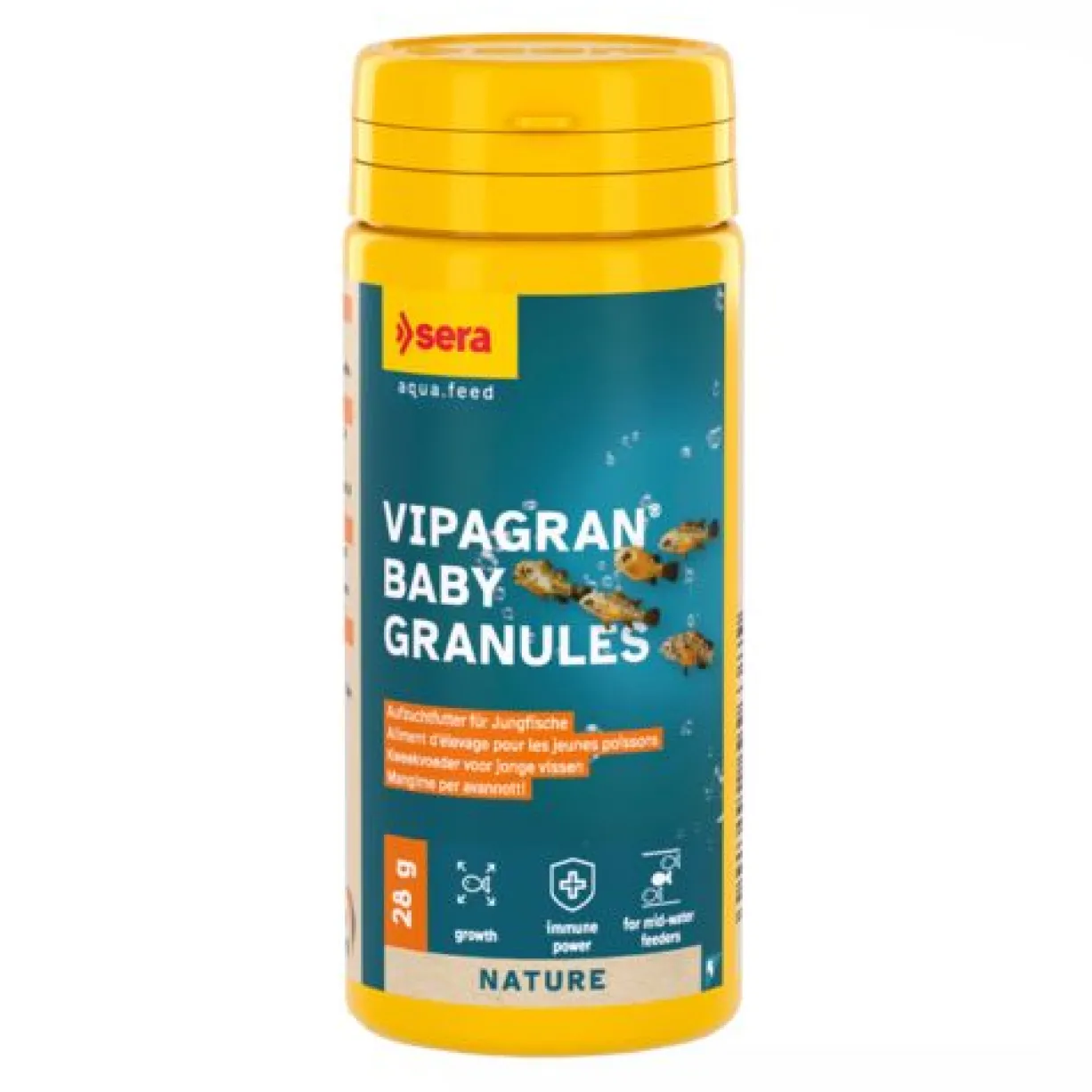 Aliment d’élevage pour jeunes poissons Vipagran Baby Granules 50ML - Sera