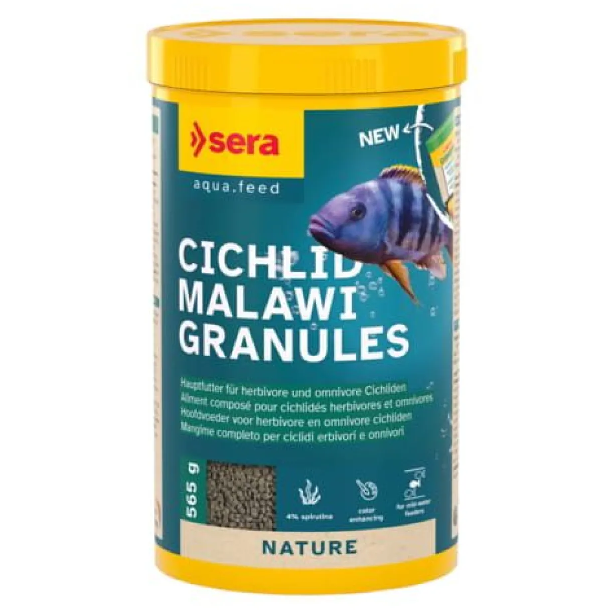 Aliment pour poissons cichlidés Cichlid Malawi Granules Nature 1L - Sera