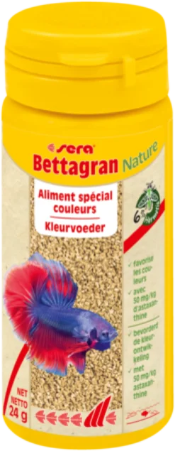 Aliment pour poissons combattants spécial couleurs granulés Bettagran Nature 50ML - Sera