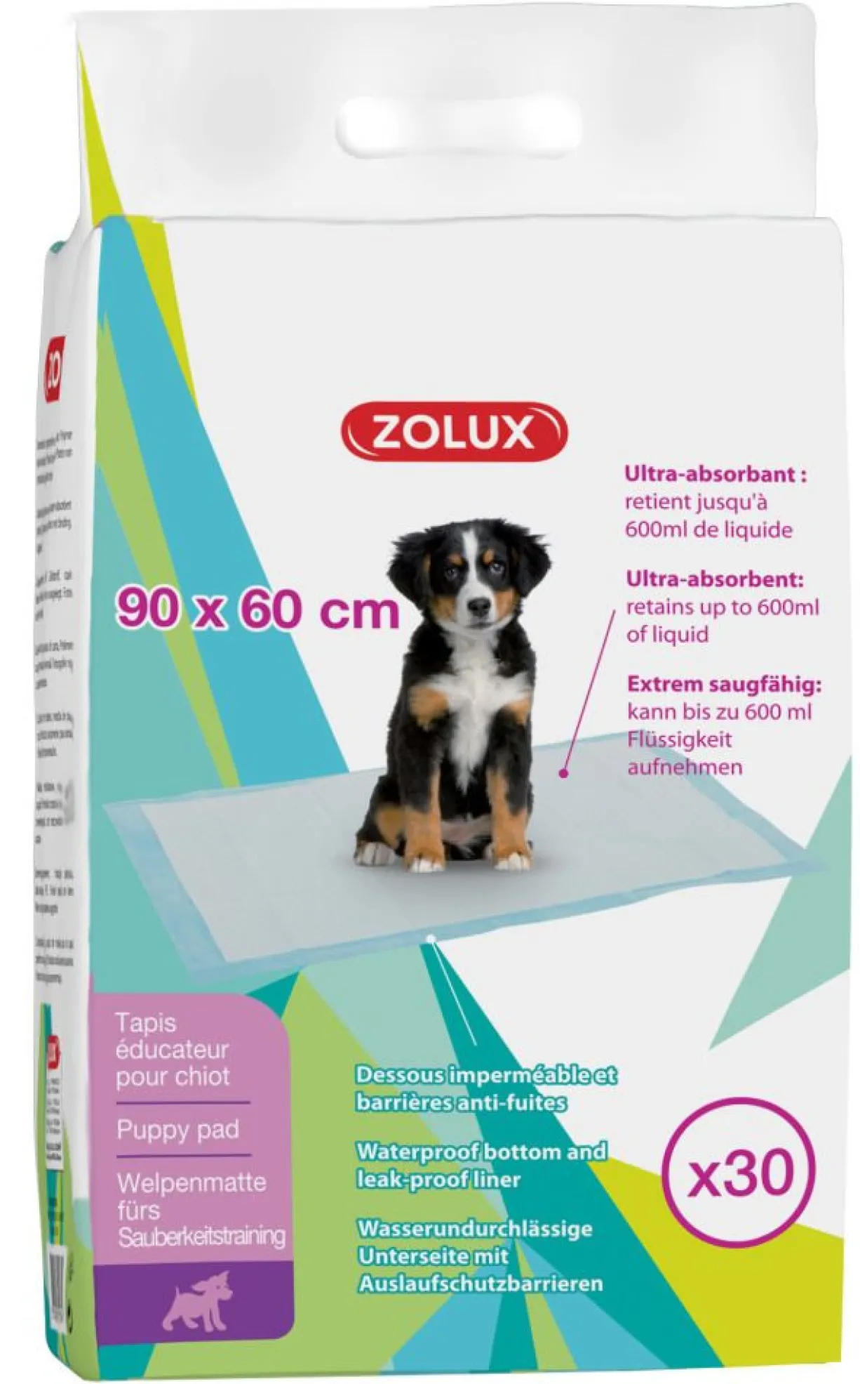 Alèse chiot tapis éducateur chien ultra-absorbant 60x60cm x30 – Zolux