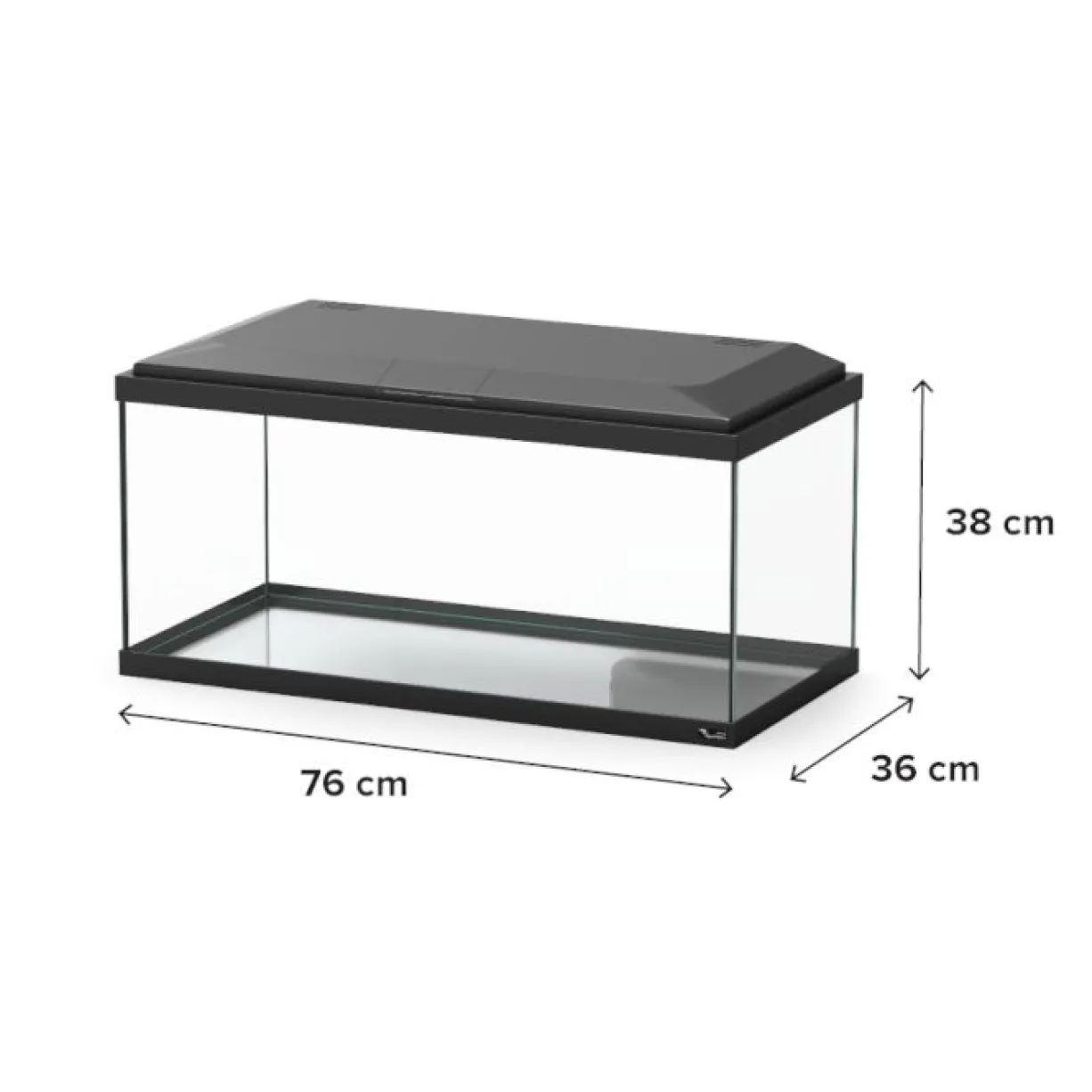 Aquarium poisson Explorer Brussels Bio 105L noir avec BioBox, rampe LED et chauffage - Aquatlantis