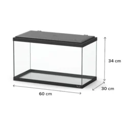 Aquarium poisson Explorer Paris Bio 58L noir avec BioBox, rampe LED et chauffage - Aquatlantis