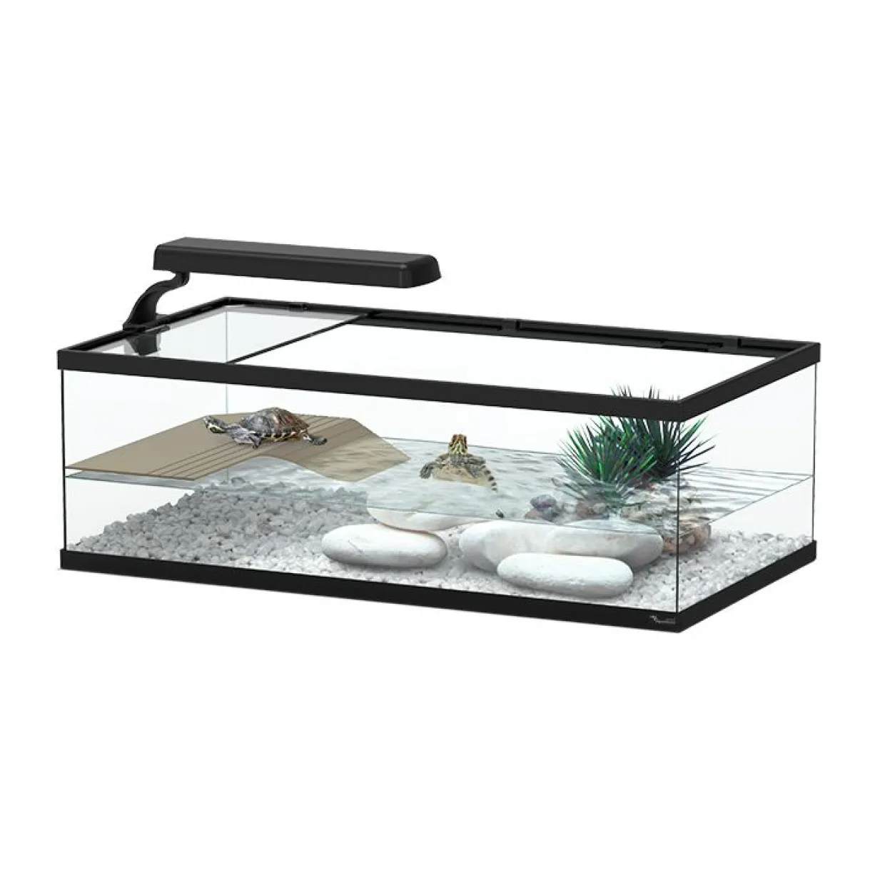 Aquarium tortue Aqua Tortum 55 noir sans filtre - Aquatlantis