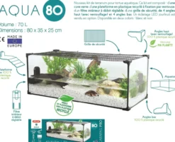 Aquarium tortue Karapas Aqua 80 Pro noir - Zolux