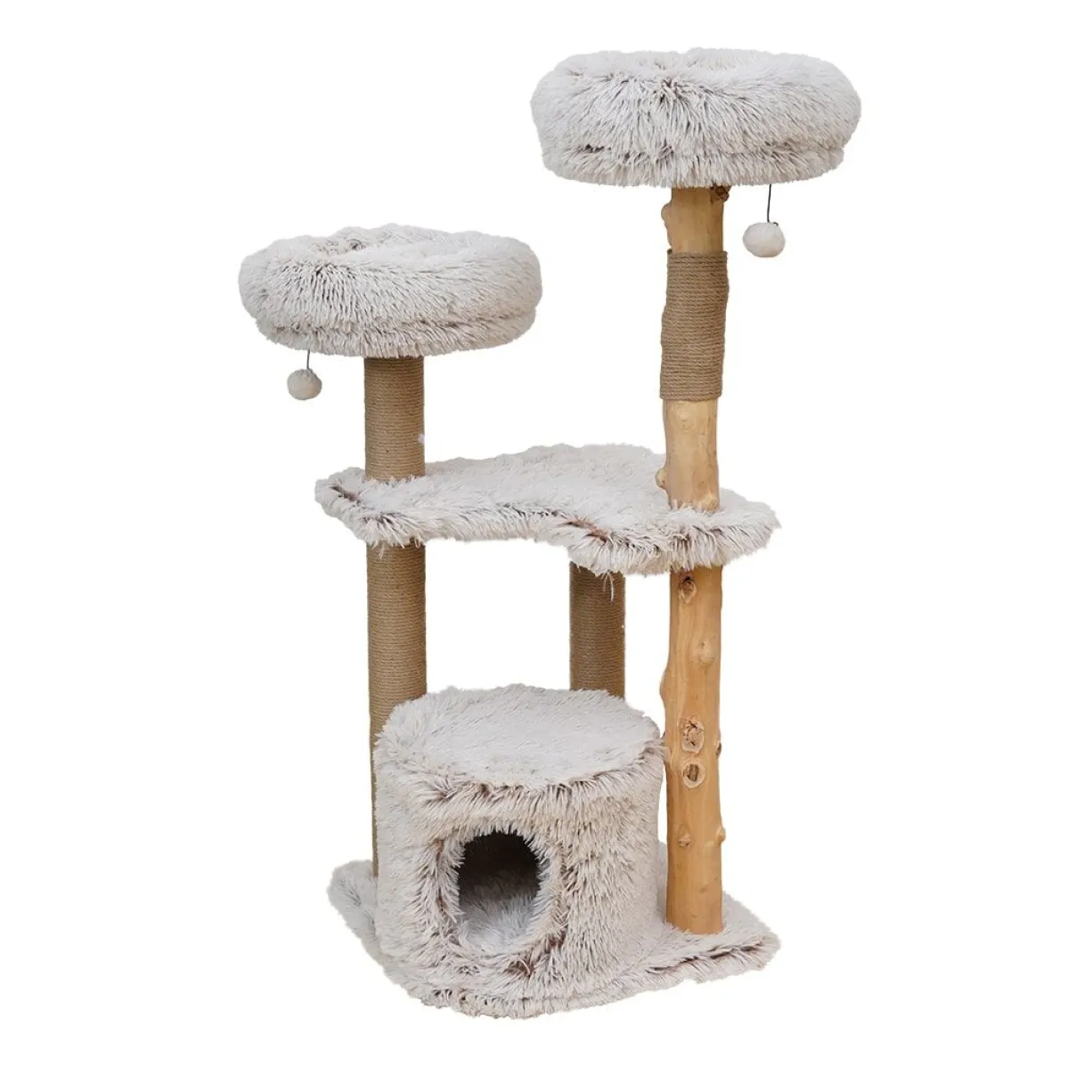 Arbre à chat Oslo Long Hair Pluche beige 122cm - Ebi
