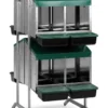 Batterie de pondoirs pour poule 8 compartiments fond plastique 2 faces - Gaun