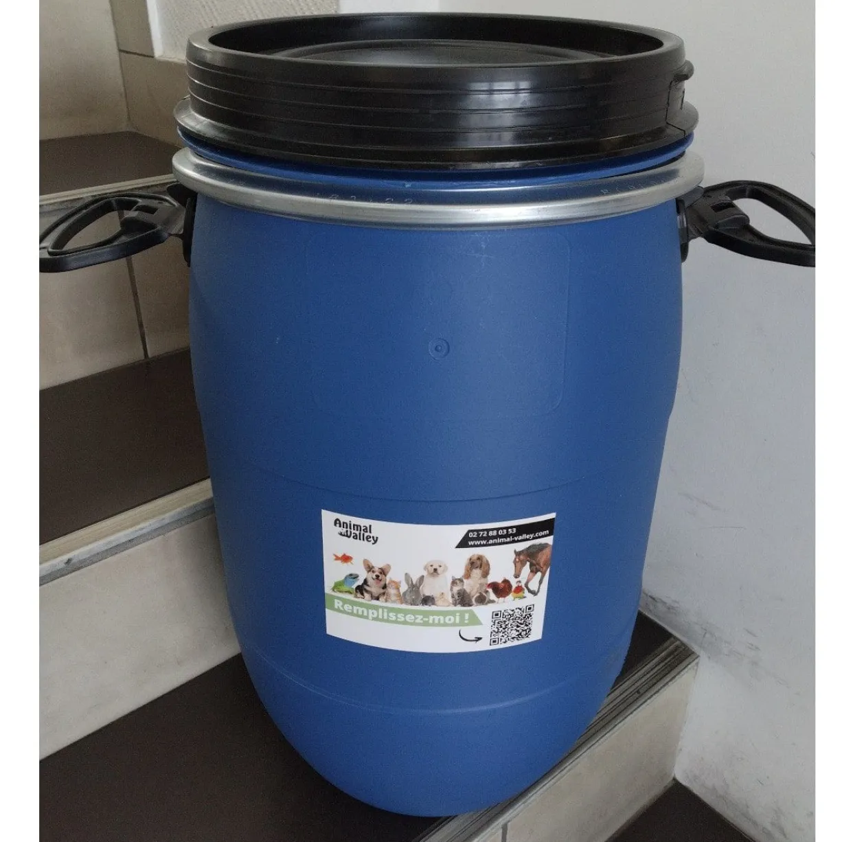Bidon plastique pour stocker la nourriture de vos animaux PEHD 30L