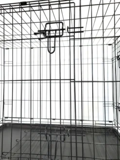 Cage de transport chien pliable en métal avec poignée XXL 122 x 75,5 x 84 cm