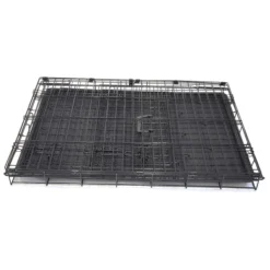 Cage de transport chien pliable en métal avec poignée L90 x 60 x 67 cm