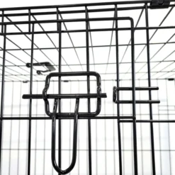 Cage de transport chien pliable en métal avec poignée L90 x 60 x 67 cm