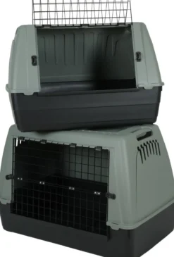 Cage de transport chien voiture plastique recyclé Travel taille L 100 x 60 x 65cm - Zolux