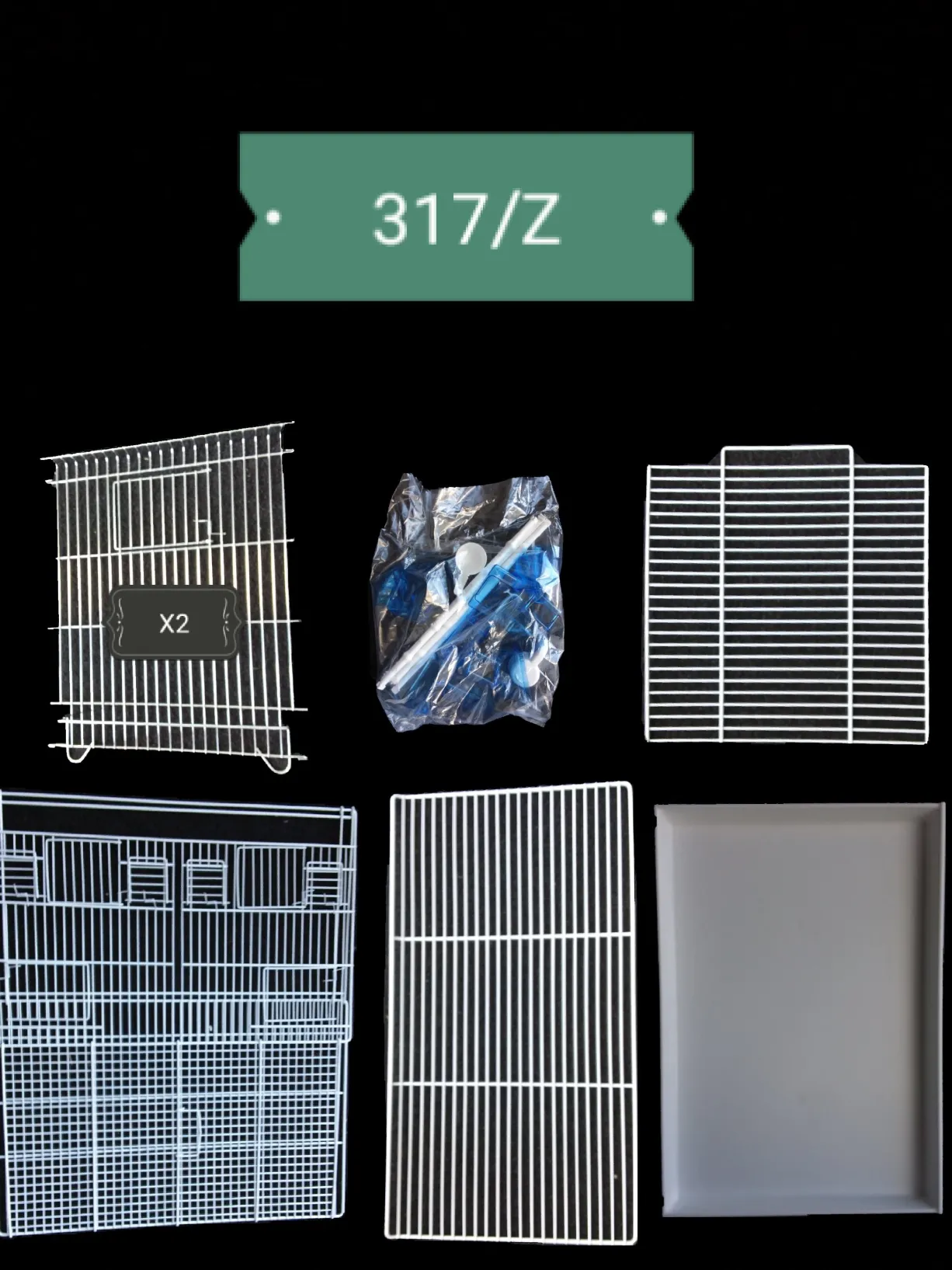 Cage d’élevage oiseaux pliable et démontable 58 cm grille zinguée - 2GR