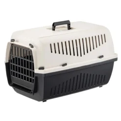 Caisse de transport plastique recyclé chat et petit chien Skipper 2 beige - Ferplast