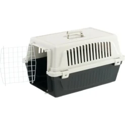 Caisse de transport plastique chat et petit chien Atlas 20 EL noir - Ferplast