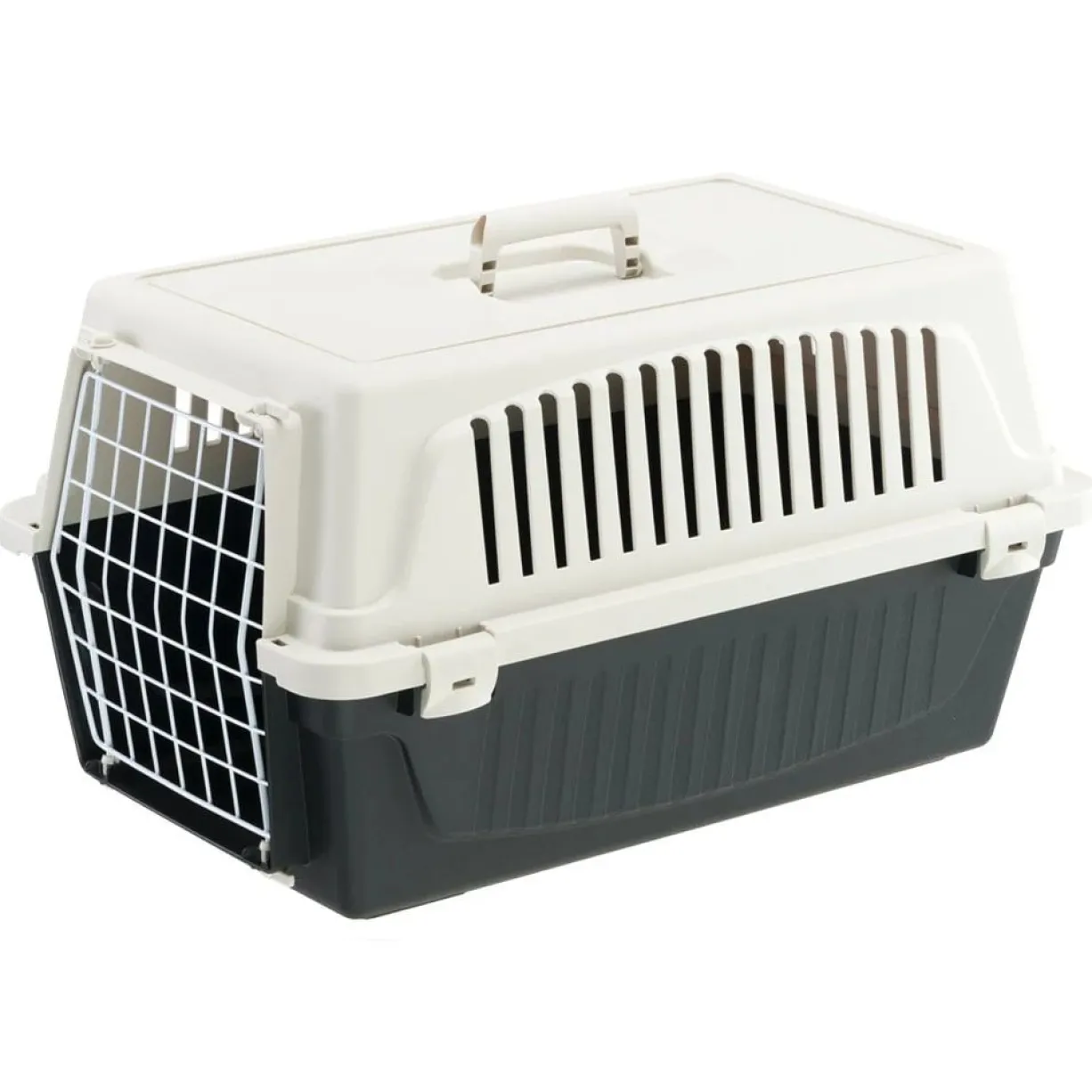Caisse de transport plastique chat et petit chien Atlas 20 EL noir - Ferplast