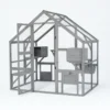 Catio équipé chat Deluxe sans bâche 140x188x188cm - Kat’Venture