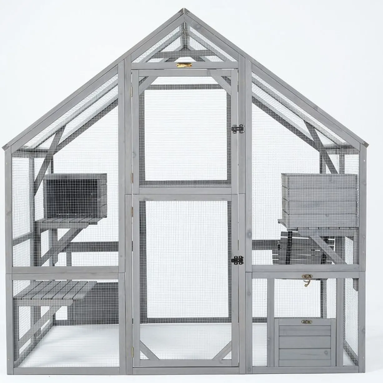 Catio équipé chat Deluxe sans bâche 140x188x188cm - Kat’Venture