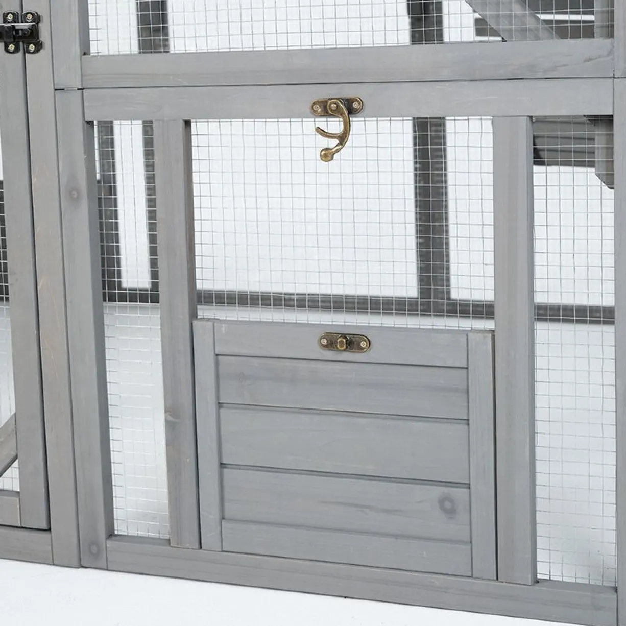 Catio équipé chat Deluxe sans bâche 140x188x188cm - Kat’Venture
