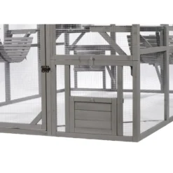 Catio équipé chat Deluxe 280x188x188cm sans bâche - Kat’Venture