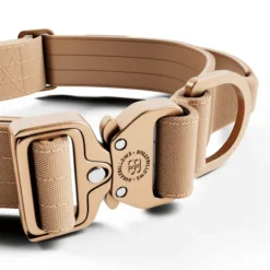 Collier chien avec poignée Lighter Combat Collar 4cm beige taille L - BullyBillows