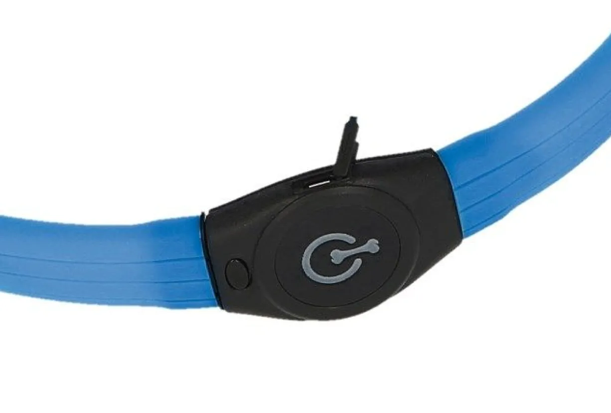 Collier à LED chien Maxi Safe 65cm bleu - Kerbl