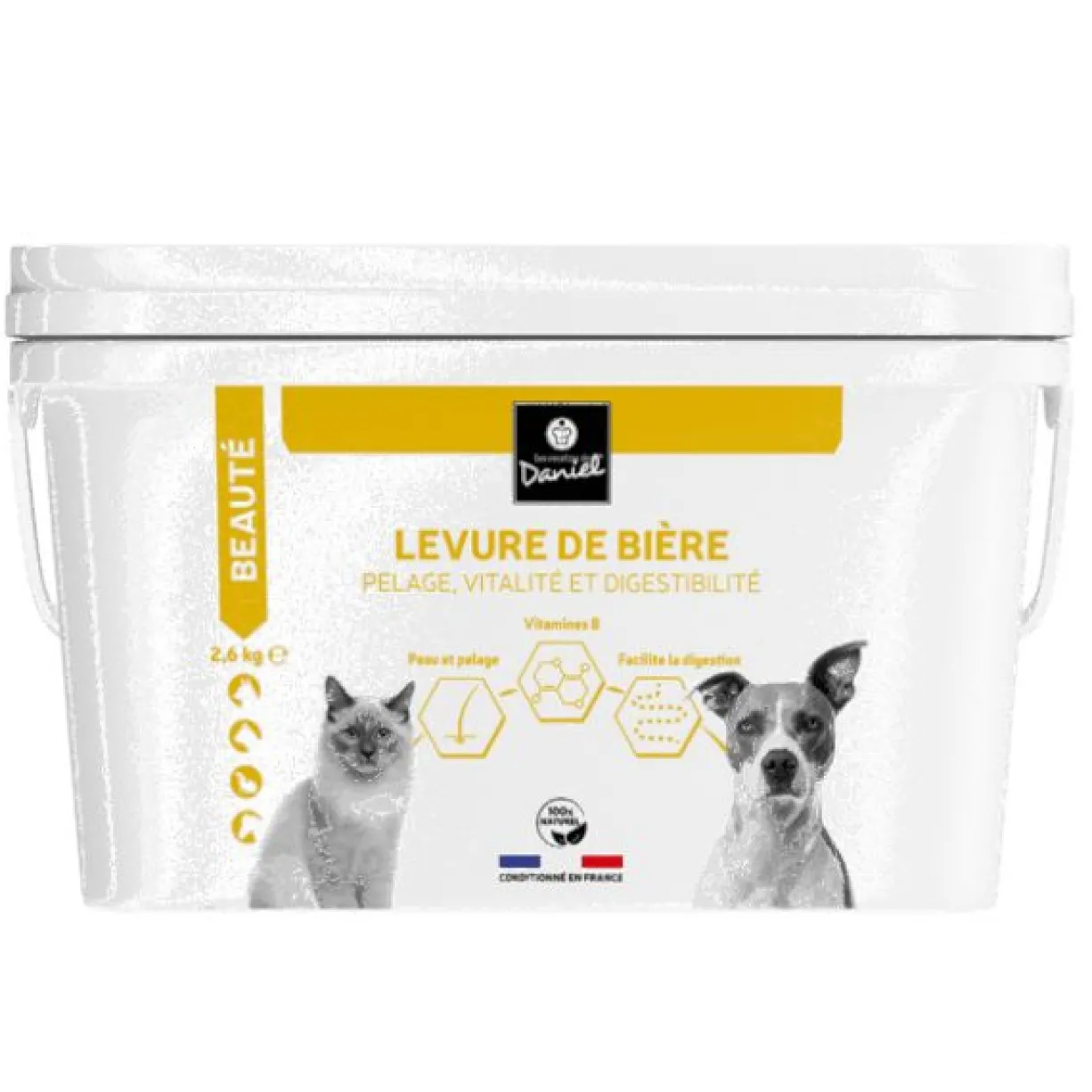 Complément alimentaire chien et chat Levure de bière 2,6kg - Les recettes de Daniel