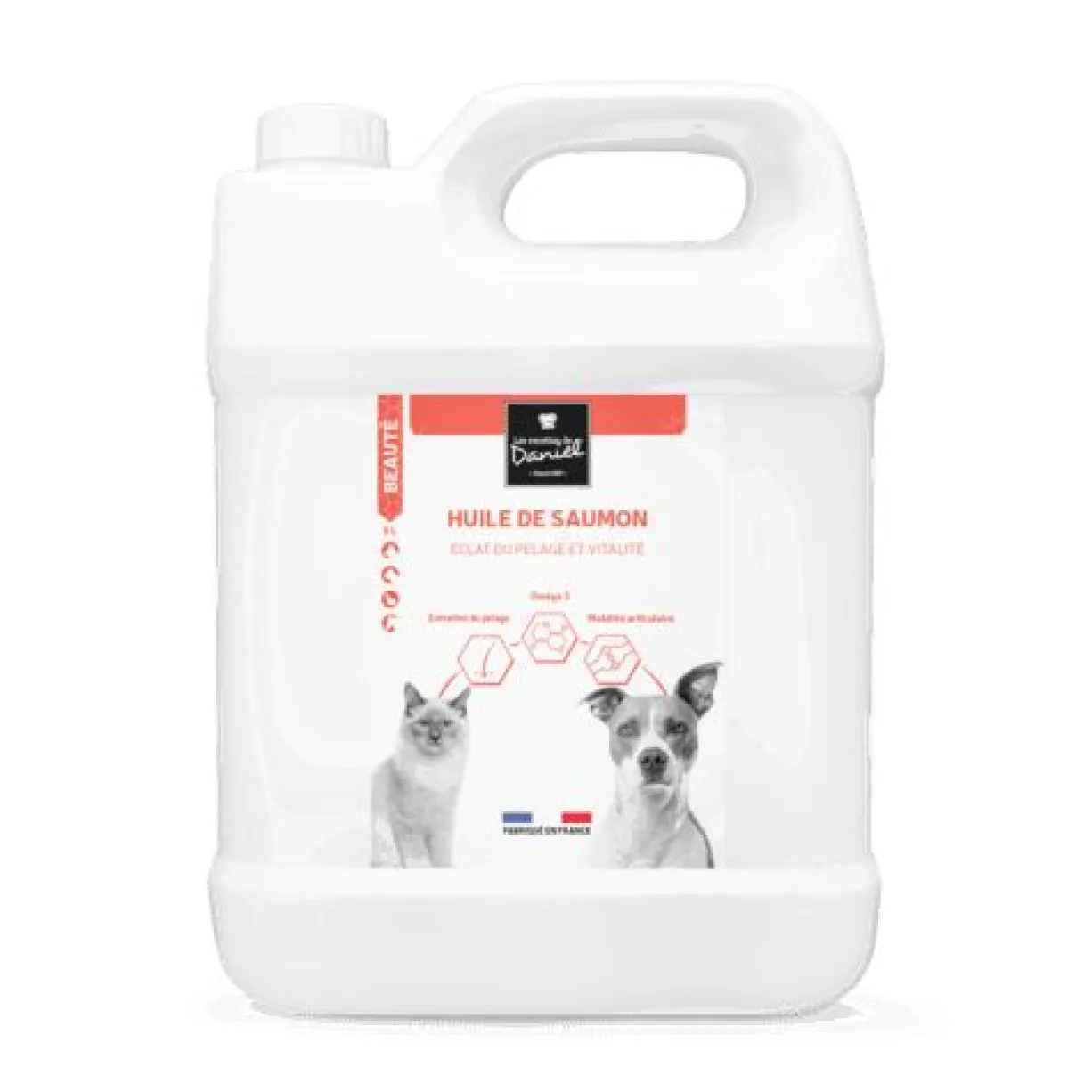 Complément alimentaire chien et chat Huile de saumon 5L - Les recettes de Daniel