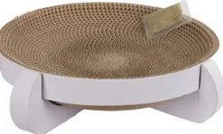 Corbeille griffoir Platinum avec Catnip, blanc