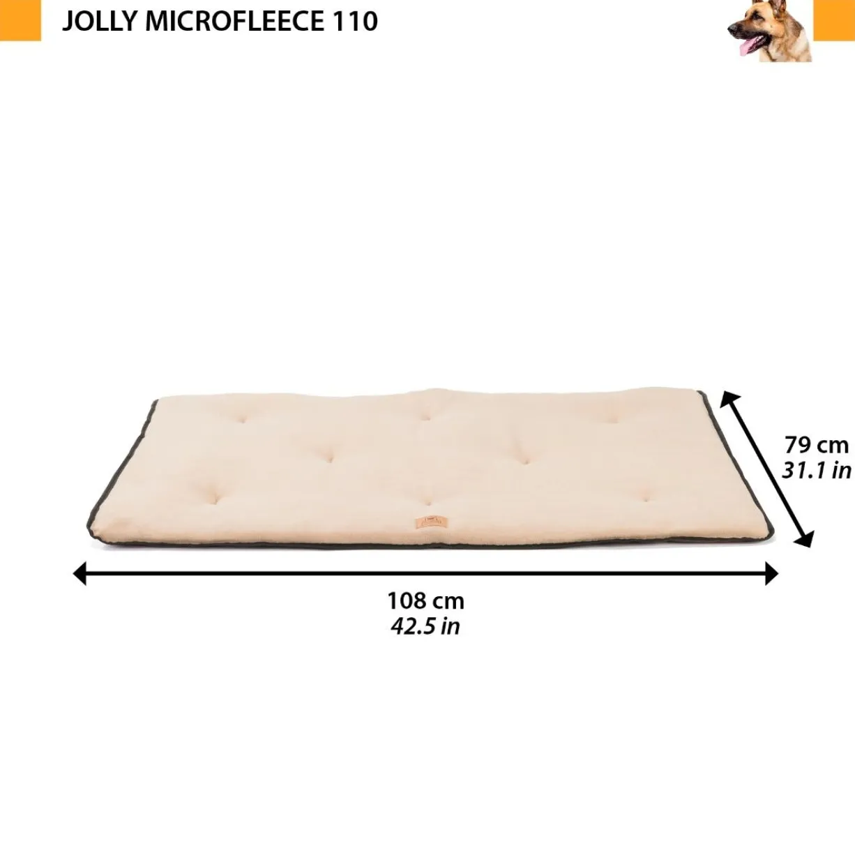 Coussin chien en micro polaire douce Jolly Microfleece 110 beige - Ferplast