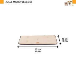 Coussin chien en micro polaire douce Jolly Microfleece 65 beige - Ferplast