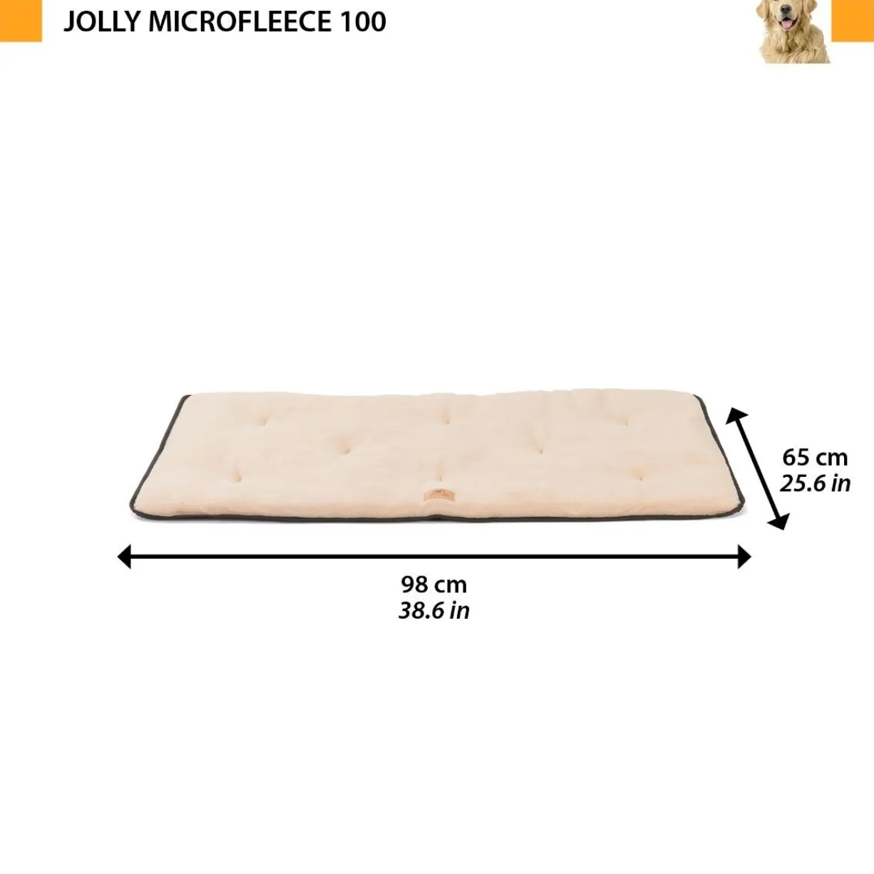 Coussin chien en micro polaire douce Jolly Microfleece 100 beige - Ferplast