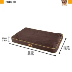 Coussin chien en tissu déperlant et résistant Polo 80 marron taille S/M - Ferplast