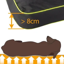 Coussin chien en tissu déperlant et résistant Polo 80 noir taille S/M - Ferplast
