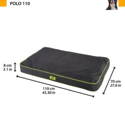 Coussin chien en tissu déperlant et résistant Polo 110 noir taille L/XL - Ferplast