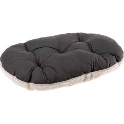 Coussin chien et chat coton et fourrure écologique Relax gris et blanc taille 6 - Ferplast
