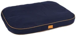 Coussin Jerome, navy/cognac, 80 x 60 x 6 cm