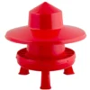 Couvercle anti pluie pour mangeoire poule en plastique Eco 4Kg rouge - Gaun