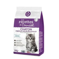 Croquettes chat Essentielle Chaton Premium poulet 3kg - Les recettes de Daniel