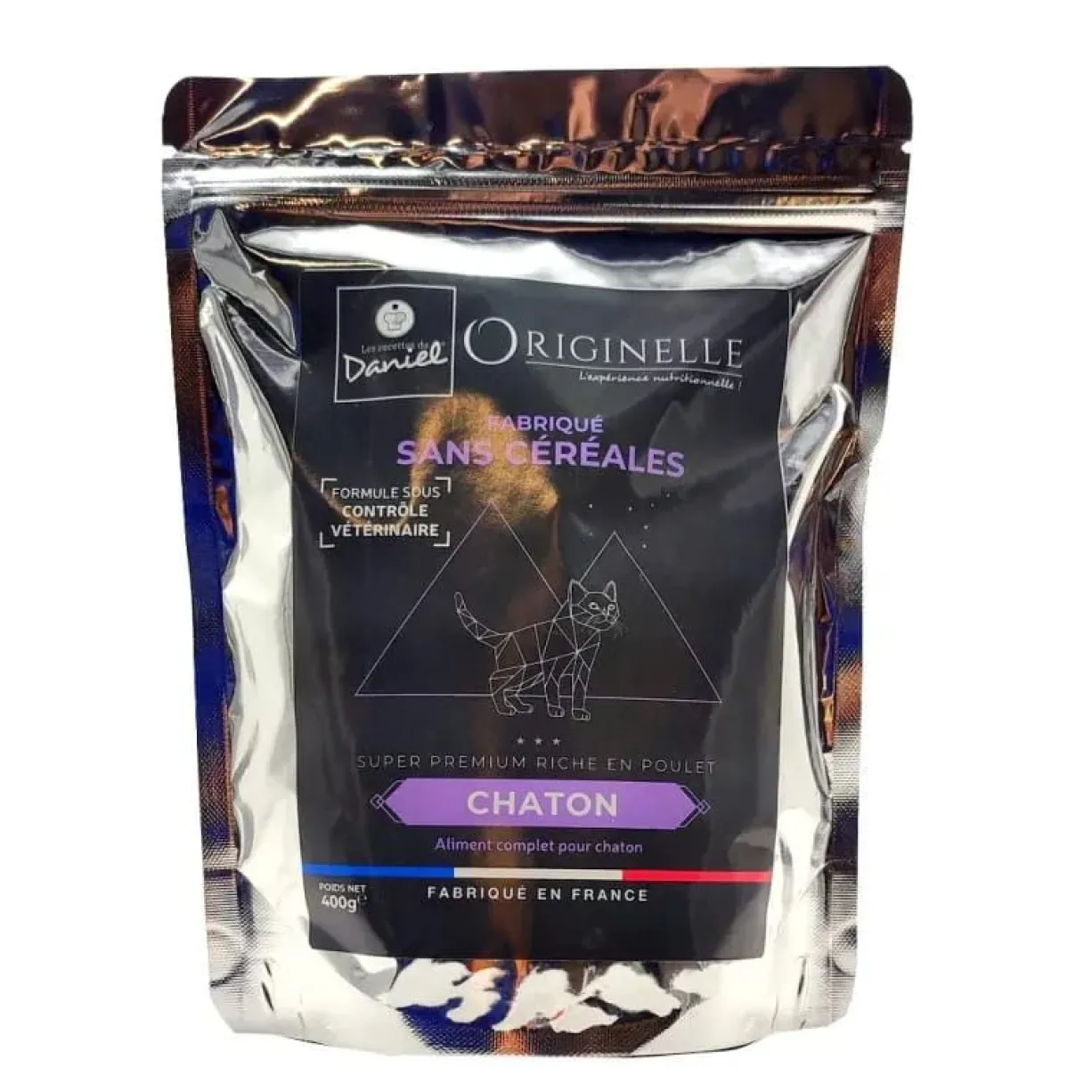Croquettes chat Originelle Chaton Premium poulet 400g - Les recettes de Daniel