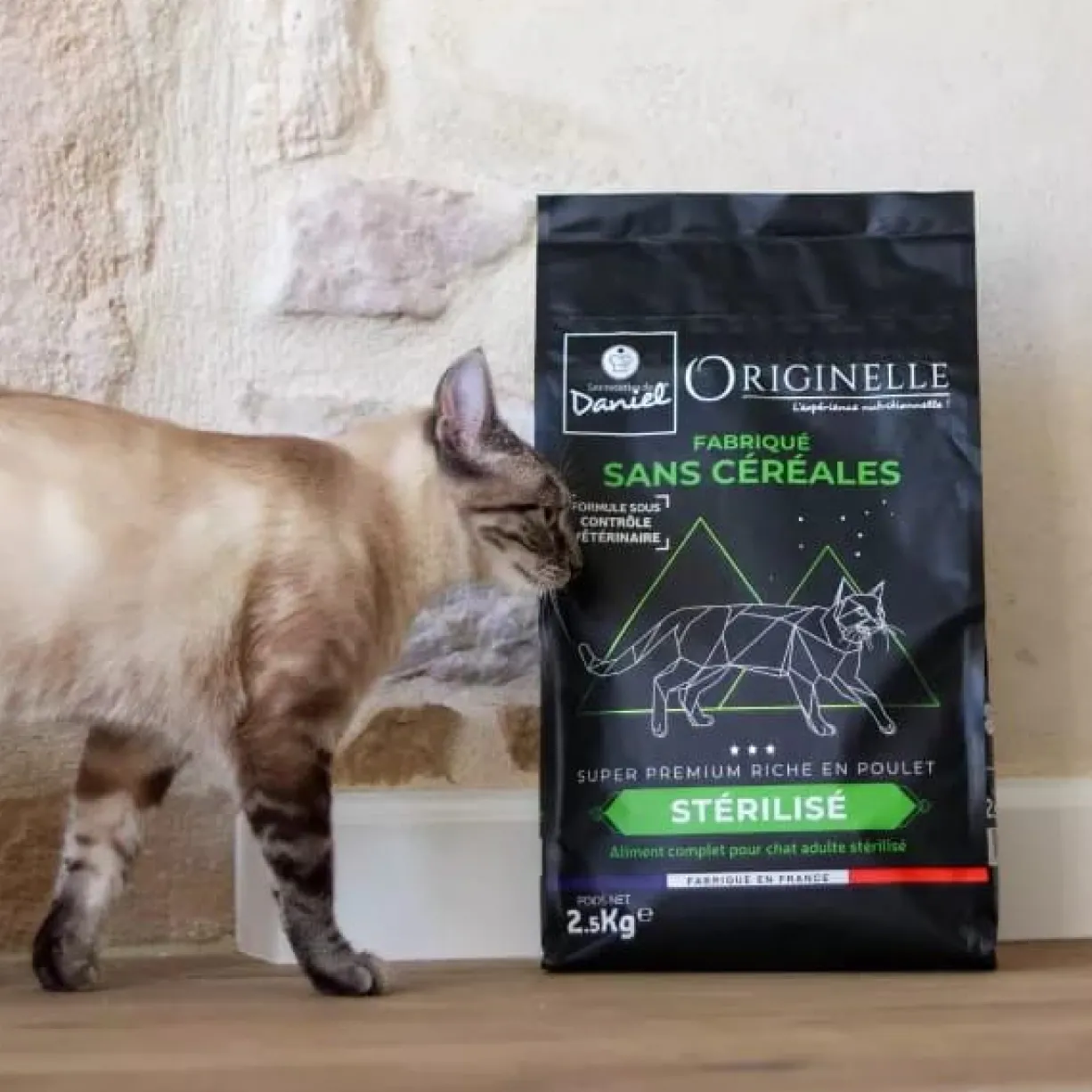 Croquettes chat Originelle Stérilisé Premium poulet 2,5kg - Les recettes de Daniel