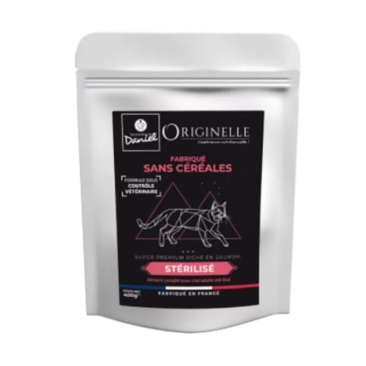 Croquettes chat Originelle Stérilisé Premium saumon 400g - Les recettes de Daniel
