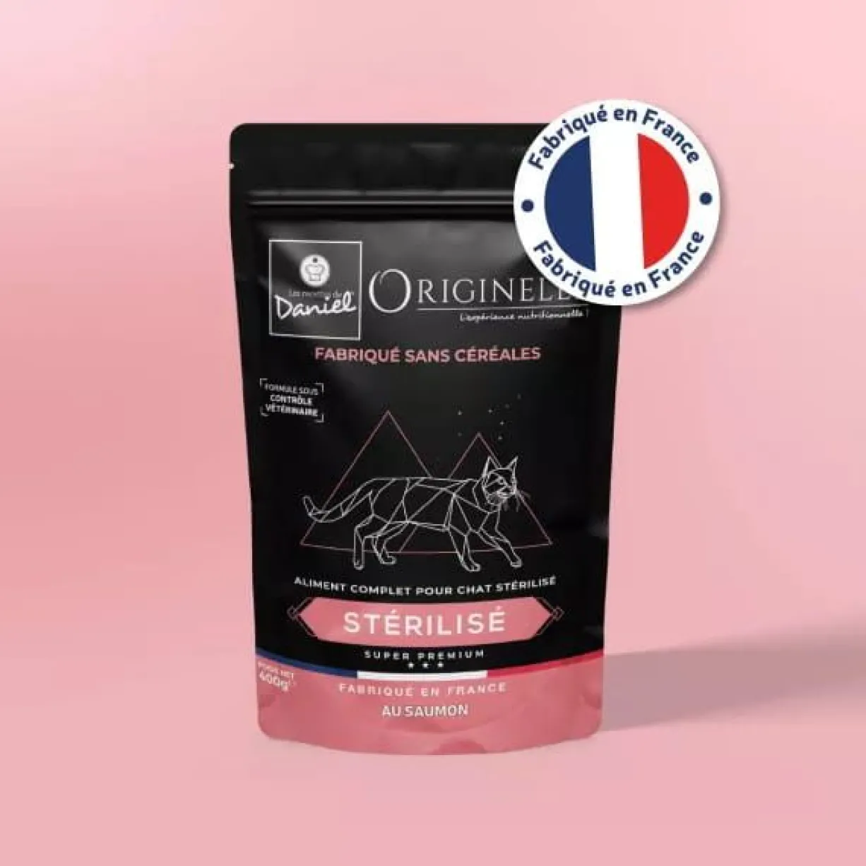 Croquettes chat Originelle Stérilisé Premium saumon 400g - Les recettes de Daniel