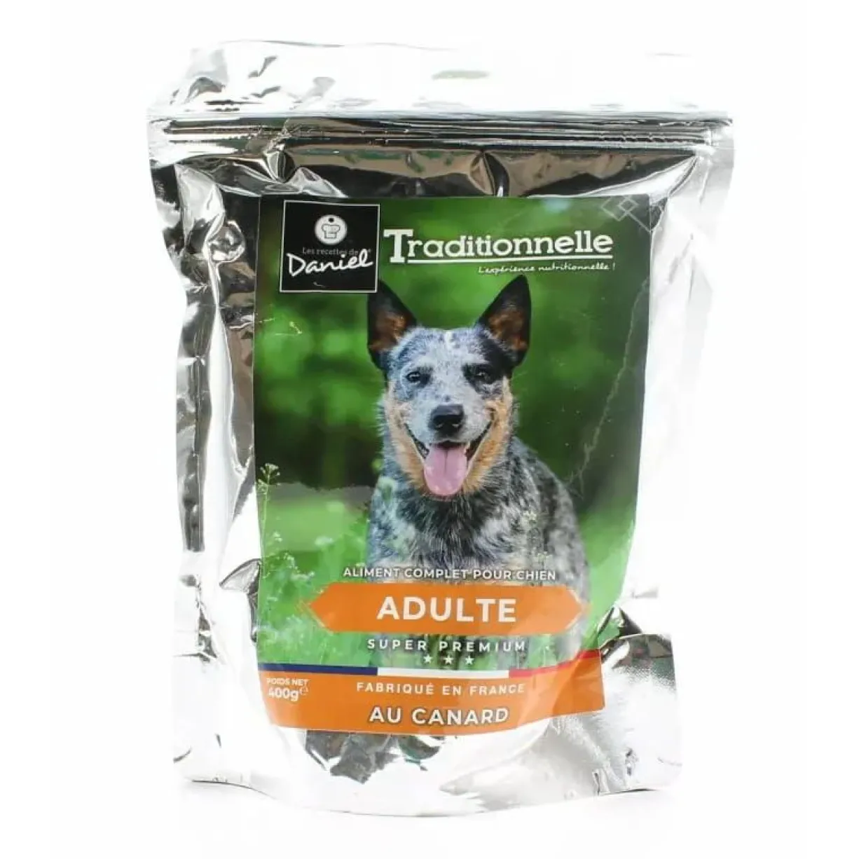 Croquettes chien Traditionnelle Adulte Medium au canard 400g - Les recettes de Daniel
