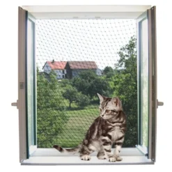 Filet de protection chat transparent M 2x3m - Kerbl
