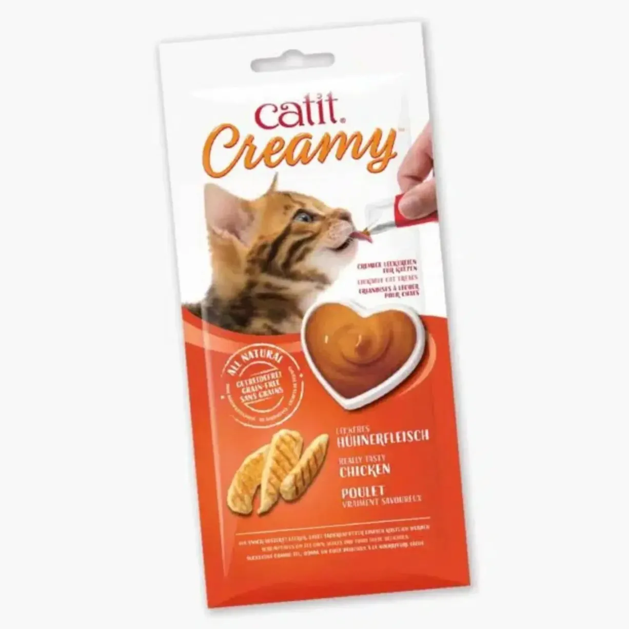 Friandise à lécher chat Creamy 10g poulet - Catit