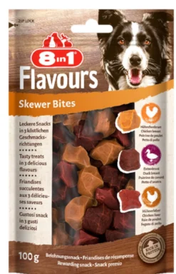 Friandises pour chiens Saveurs Bouchées à la viande 100g - 8in1