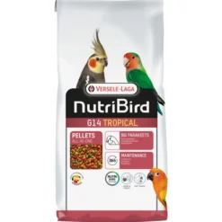 Granulés extrudés pour grande perruche multicouleurs NutriBird G14 Tropical 3kg - Versele Laga